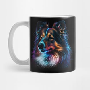 Neon Shetland Sheepdog Mug